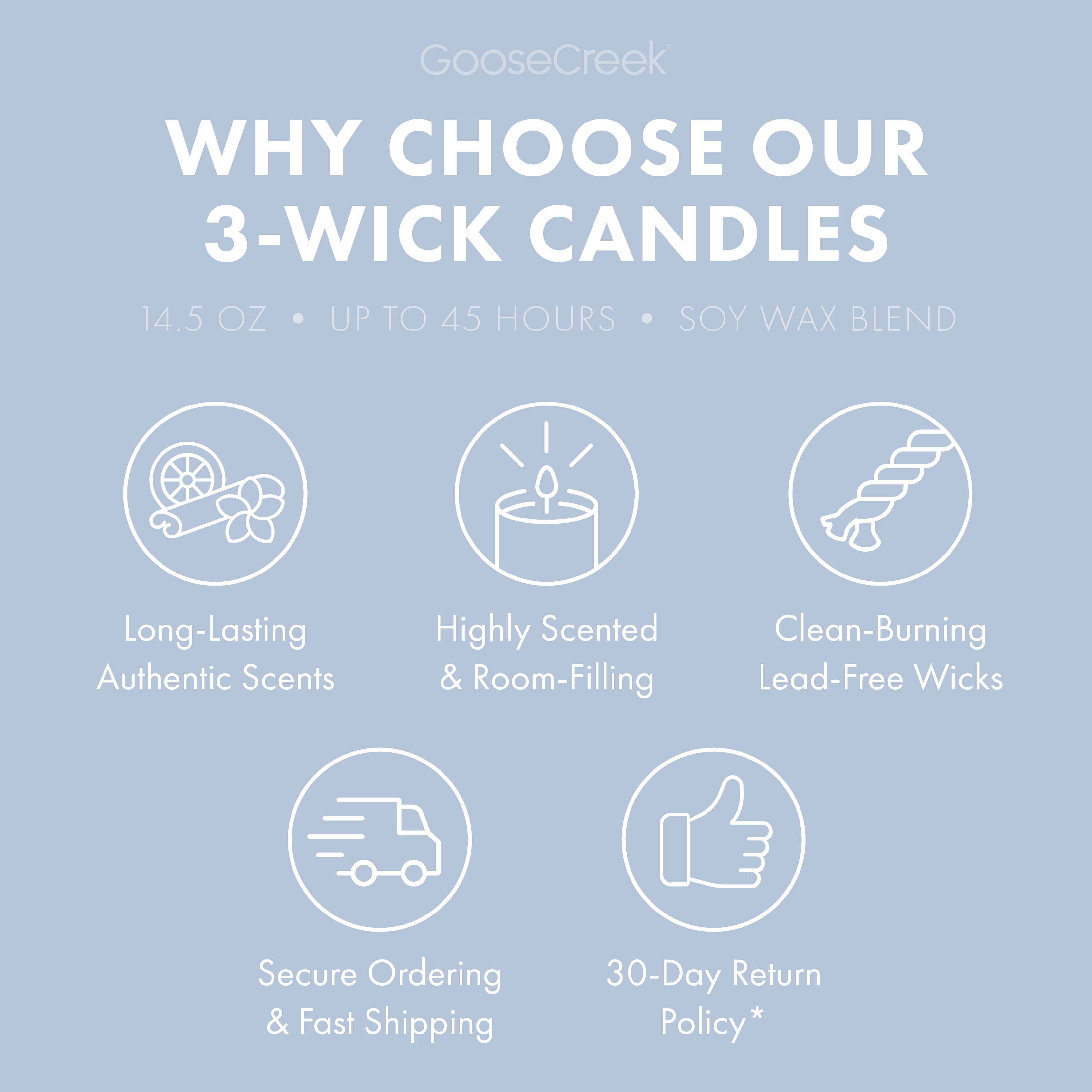 Blushing Lilac & Vanilla Large 3-Wick Candle