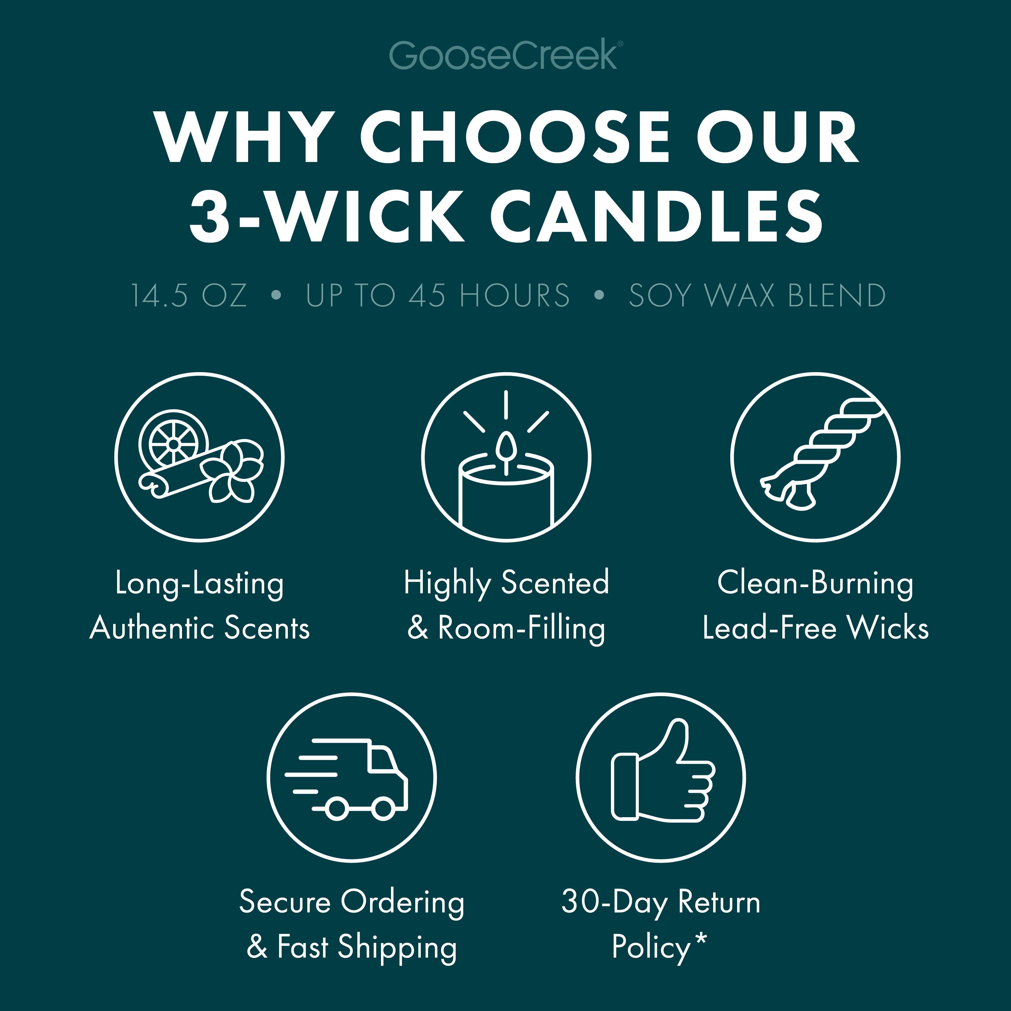 Forest Pine Trees 3-Wick Candle