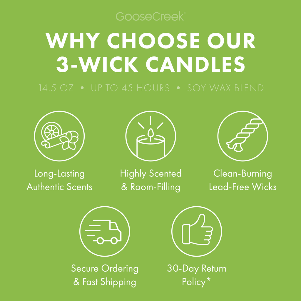 Green Grass & Apple 3-Wick Candle