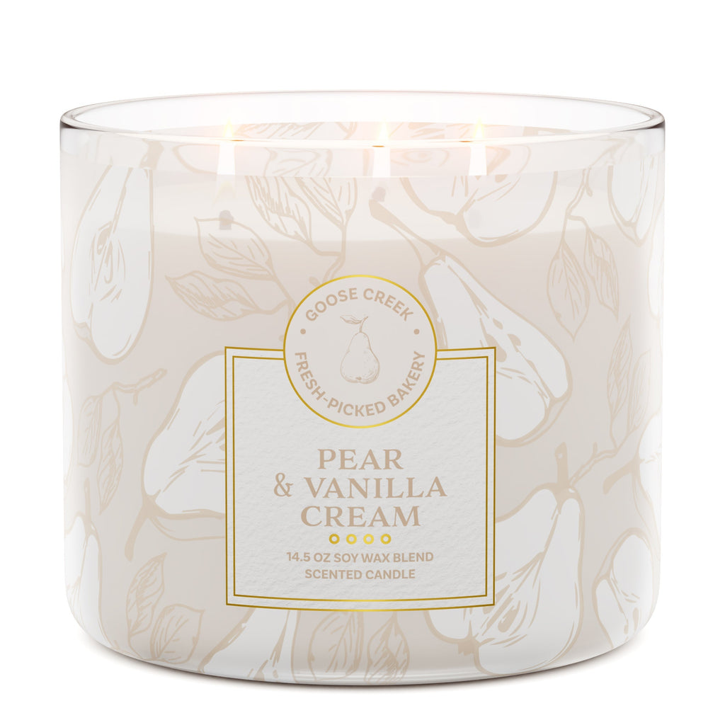 Pear & Vanilla Cream 3-Wick Candle