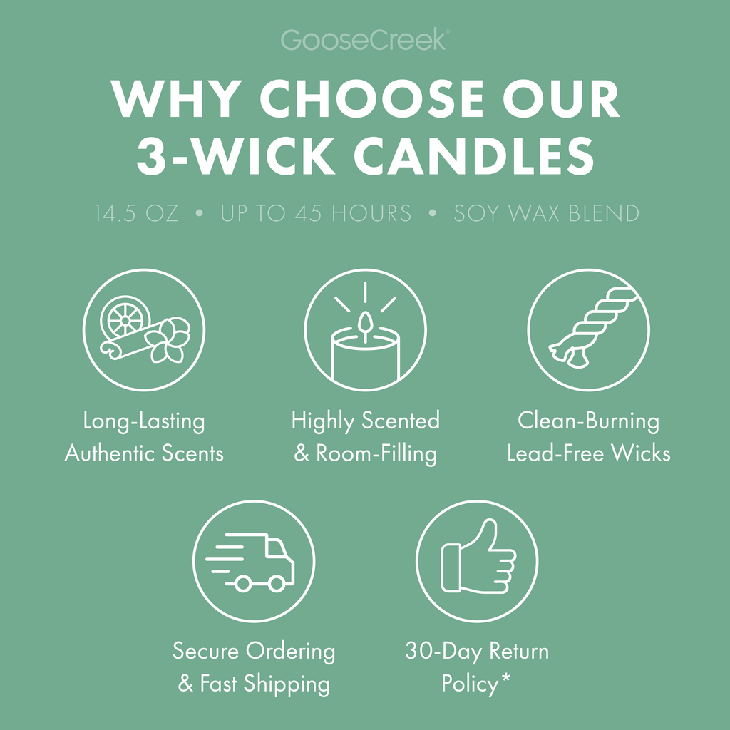 White Basil & Verbena 3-Wick Candle