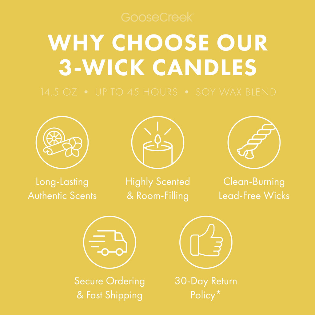 White Picket Honeysuckle 3-Wick Candle